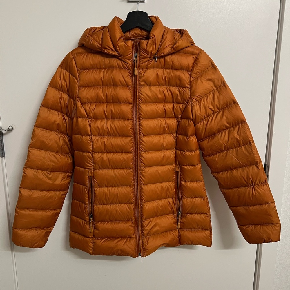 Women's Orange Puffer Jacket